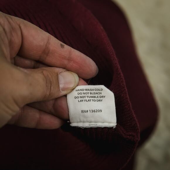 Hatch 3 Size Large L Joelle Burgundy Ribbed Long Sleeve Maternity Sweater Shrug - Picture 6 of 8